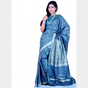 Beautiful color combination of Silk Katan Share from Tangail with blouse piece